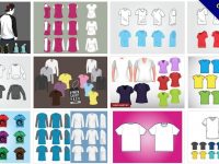 【衣服模板】 45套Illustrator 衣服版型下載，衣服模板AI免費下載