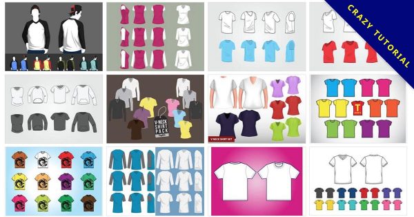 【衣服模板】 45套Illustrator 衣服版型下載，衣服模板AI免費下載