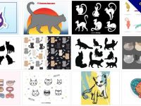 【貓向量圖】84種Illustrator 貓咪向量圖AI檔下載