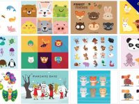【動物圖庫】75套 Illustrator‎ 可愛卡通動物AI檔免費下載