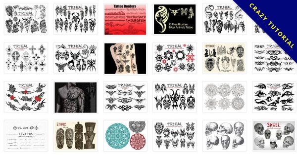 【刺青筆刷】40套專業版PHOTOSHOP 刺青筆刷下載
