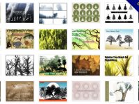 【樹筆刷】35套PHOTOSHOP 樹木筆刷，好用樹平面筆刷素材