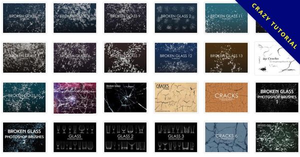 【玻璃筆刷】42套PHOTOSHOP 玻璃效果筆刷免費下載