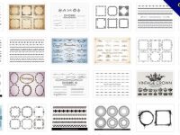【邊框筆刷】43套PHOTOSHOP邊框素材，邊框設計專用款