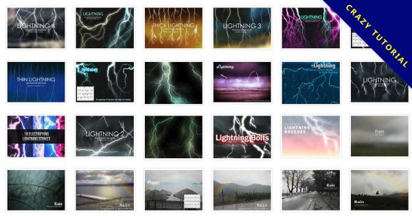 【閃電筆刷】39套專業版PHOTOSHOP 閃電筆刷下載，閃電特效首選