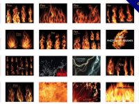 【火焰筆刷】40套專業版Photoshop火焰筆刷免費下載