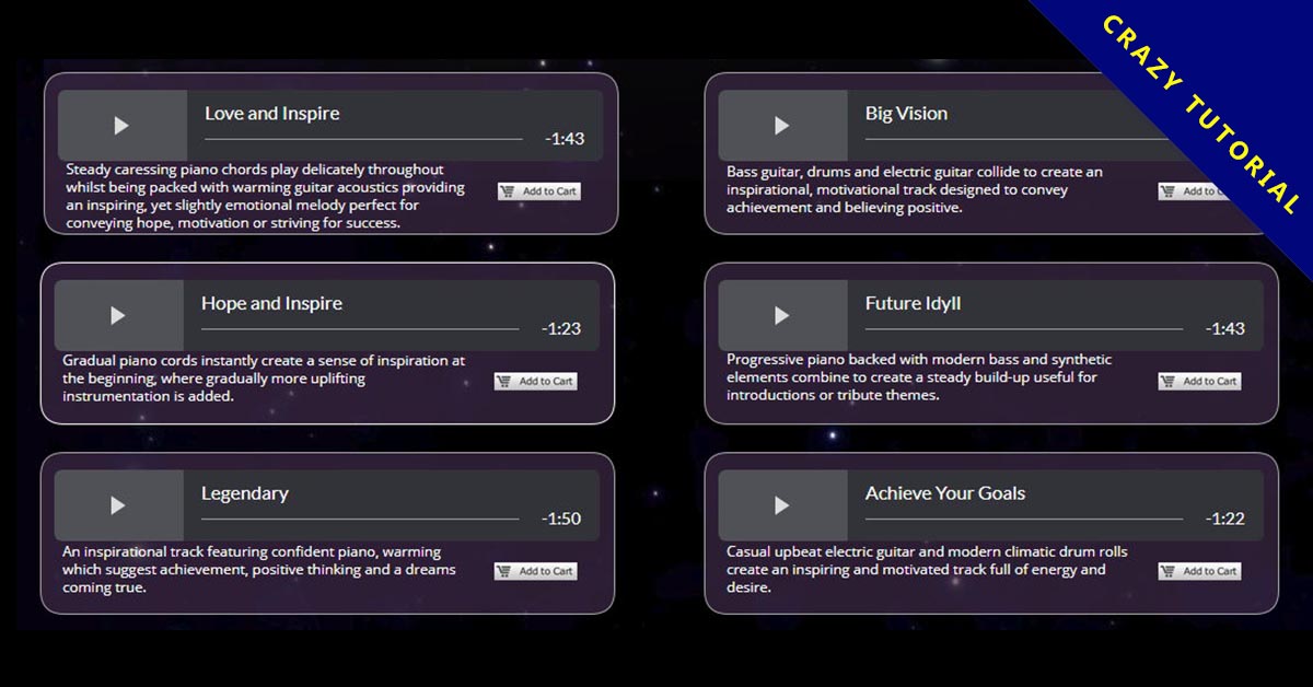 【免費配樂】Purple-planet 免費配樂下載 30個免費音效網站推薦,各種音效類型都有