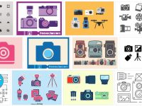 【相機素材】70套 illustrator 相機圖案下載，相機LOGO製作推薦款