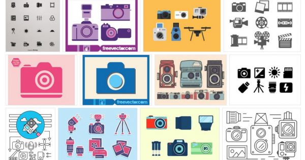 【相機素材】70套 illustrator 相機圖案下載，相機LOGO製作推薦款