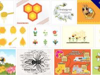 【蜜蜂圖案】70套illustrator 卡通蜜蜂圖片下載