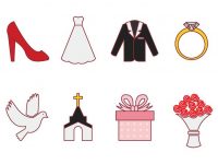【結婚素材】32套 Illustrator 結婚圖案下載，結婚卡通圖案推薦款