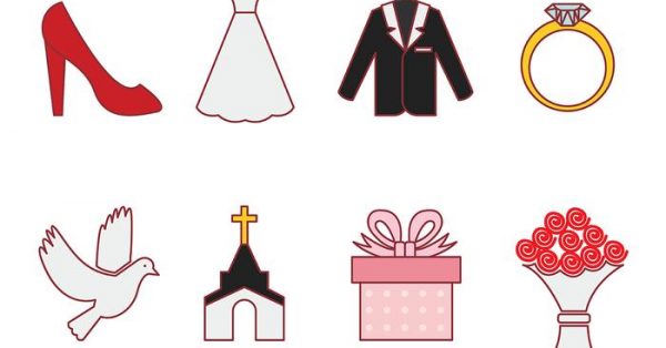 【結婚素材】32套 Illustrator 結婚圖案下載，結婚卡通圖案推薦款