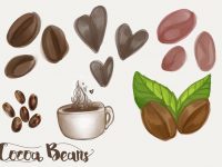 【咖啡豆圖案】28套 Illustrator 咖啡豆圖片下載，咖啡豆素材推薦款