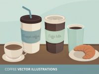 【咖啡圖庫】30套 Illustrator 咖啡符號下載，咖啡手繪圖推薦款