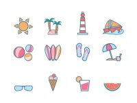 【海灘桌布】32套 Illustrator 沙灘素材下載，海灘背景推薦款