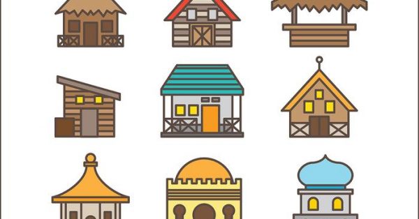 【房屋圖片】34套 Illustrator 房屋圖案下載，房屋素材推薦款