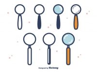 【放大鏡 icon】38套 Illustrator 放大鏡符號下載，放大鏡素材推薦款