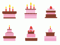 【生日蛋糕圖片】35套 Illustrator 生日蛋糕圖案下載，生日蛋糕圖庫推薦款