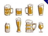【啤酒圖片】38套 Illustrator 啤酒圖案下載，啤酒素材推薦款