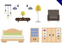 【家具素材】32套 Illustrator 家具圖片下載，家具ai推薦款