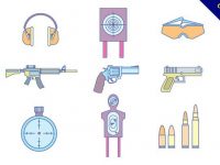【槍圖片】32套 Illustrator 槍素材下載，槍圖案推薦款