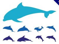 【海豚圖片】35套 Illustrator 海豚圖案下載，海豚q 版圖推薦款