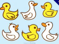 【鴨子圖案】38套 Illustrator 鴨子卡通圖下載，鴨子插畫推薦款