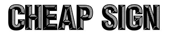 【浮雕字體】 Cheap Sign 浮雕字體下載,網點浮雕字 【浮雕字體】 Cheap Sign 浮雕字體下載,網點浮雕字