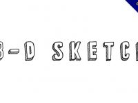 【3D字體】3-D Sketch 3D立體字型下載，可用於封面樣式