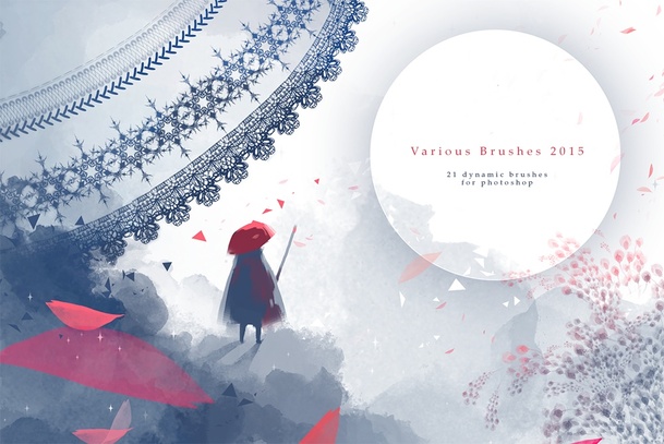 Dynamic Brushes Pack 【繪圖筆刷】21種PHOTOSHOP繪圖筆刷免費下載