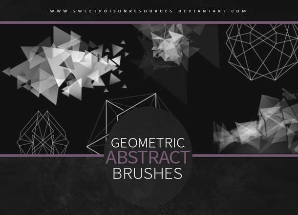 Abstract Geometric Shape Brushes 【幾何圖案】6種專業級PS幾何圖案素材,幾何素材專用款