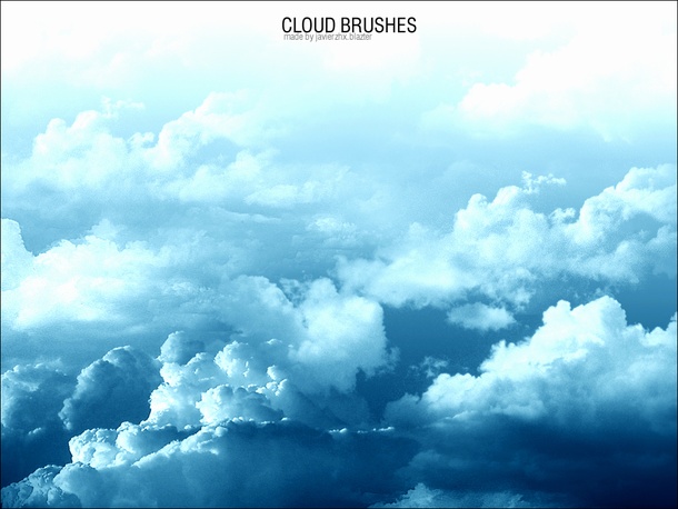 Realistic Cloud Brushes 【雲筆刷】10種PHOTOSHOP雲筆刷下載,雲狀效果專用款