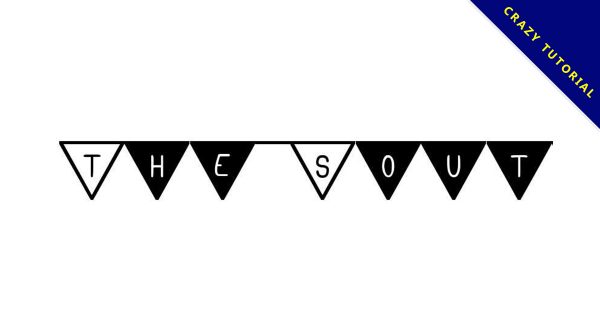 【旗子字體】South Flag 三角旗子字體下載，可用於生日卡片