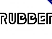 【線條字體】Rubber 可愛線條字體下載，線條風格字