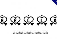 【愛心字體】Love St 英文愛心字體下載，愛心形狀字體