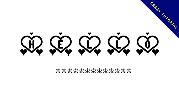【愛心字體】Love St 英文愛心字體下載,愛心形狀字體 【愛心字體】Love St 英文愛心字體下載,愛心形狀字體