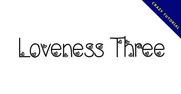 【愛心字型】Loveness Three 愛心字型下載