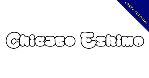 【泡泡字體】Chicago Eskimo 英文泡泡字體下載，泡泡字塗鴉專用