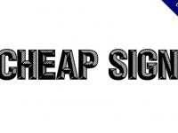 【浮雕字體】 Cheap Sign 浮雕字體下載，網點浮雕字