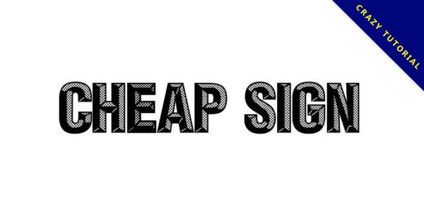 【浮雕字體】 Cheap Sign 浮雕字體下載，網點浮雕字