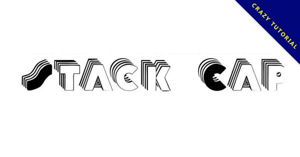【重疊字體】Stack Caps 重疊效果字體下載，疊字效果推薦