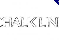 【輪廓字體】Chalk Line 粉筆輪廓字體下載，粉筆線字框