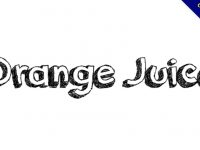 【卡通素描字】Orange Juice 立體素描字體下載