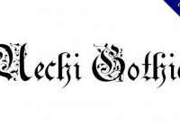【花體歌德字】Uechi Gothic 花邊風格歌德字體下載