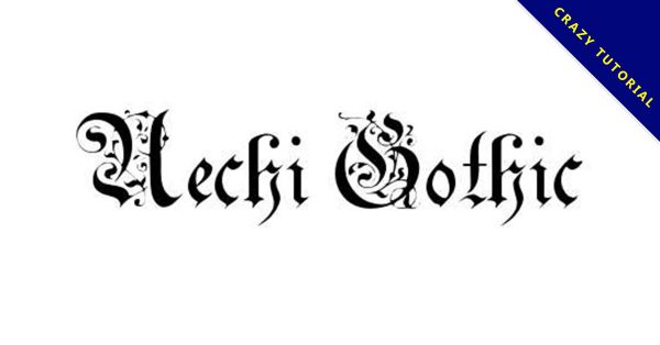 【花體歌德字】Uechi Gothic 花邊風格歌德字體下載 【花體歌德字】Uechi Gothic 花邊風格歌德字體下載
