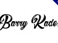 【手繪英文字】Barry Kades 英文手繪字體下載，給你真實的手感