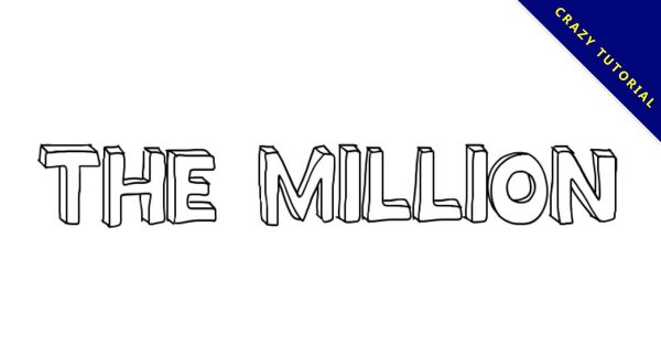 【英文立體字型】Million Mile 手繪英文立體字型下載