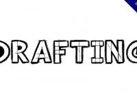 【草圖字體】drafting 手繪草圖字體下載，圖畫草圖可用