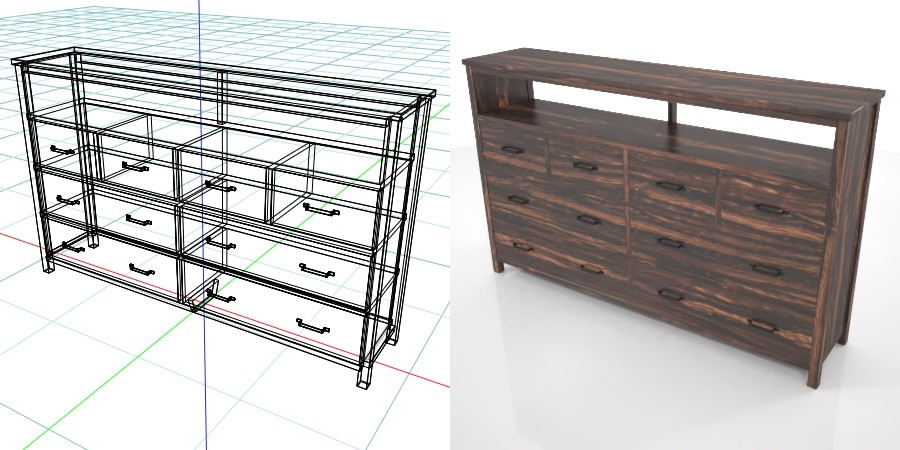 cabinet_0018w-horz 【家具模組】3DMAX精選18款家具模組下載,家具模型免費推薦款