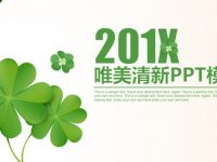 幸運草PPT模板下載，41頁完美的植物PPT模板最佳推薦